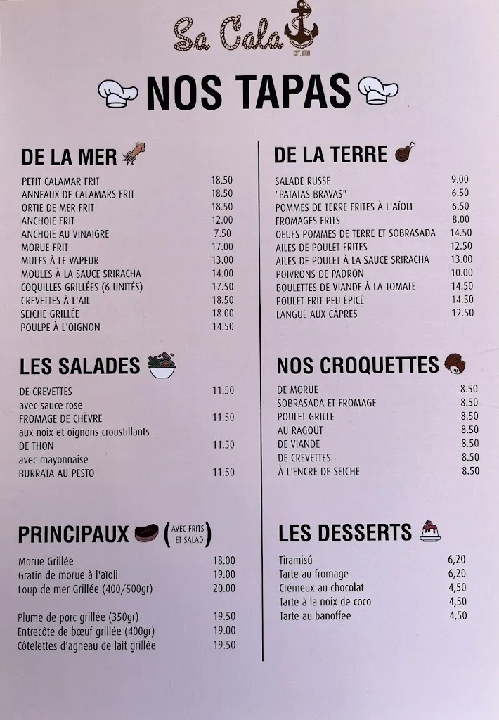 Menu_Restaurant Sa Cala_Castell Es_image_1