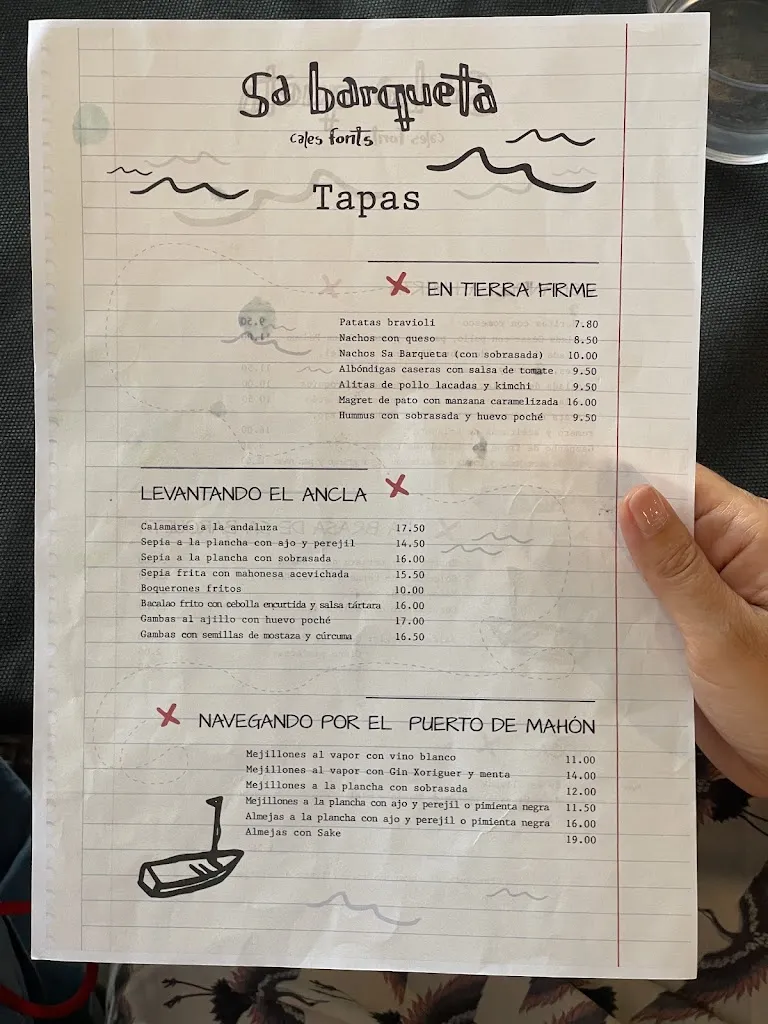 Menu_Restaurant Sa Barqueta_Castell Es_immagine_1