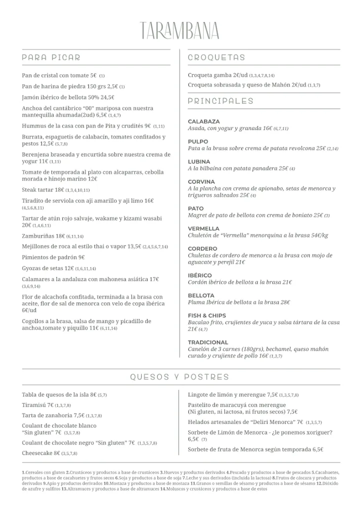 Menu_Tarambana Cales Fonts | Restaurante en Menorca_Castell Es_image_2