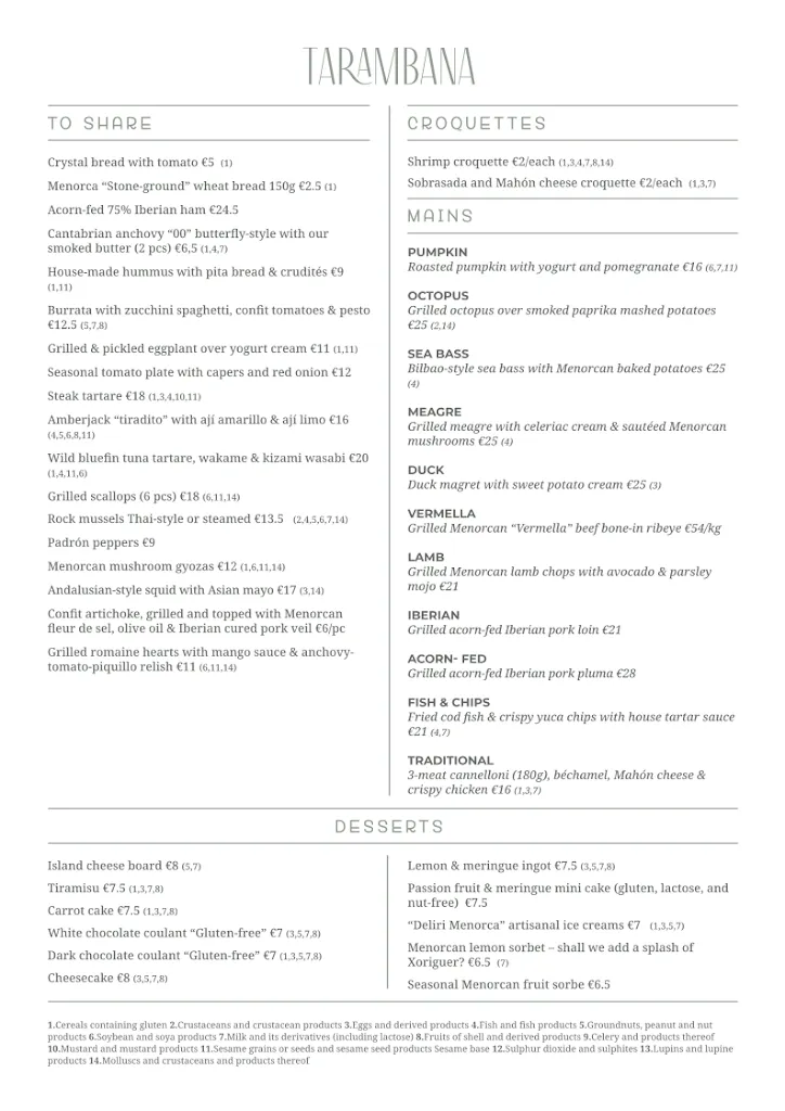 Menu_Tarambana Cales Fonts | Restaurante en Menorca_Castell Es_image_3