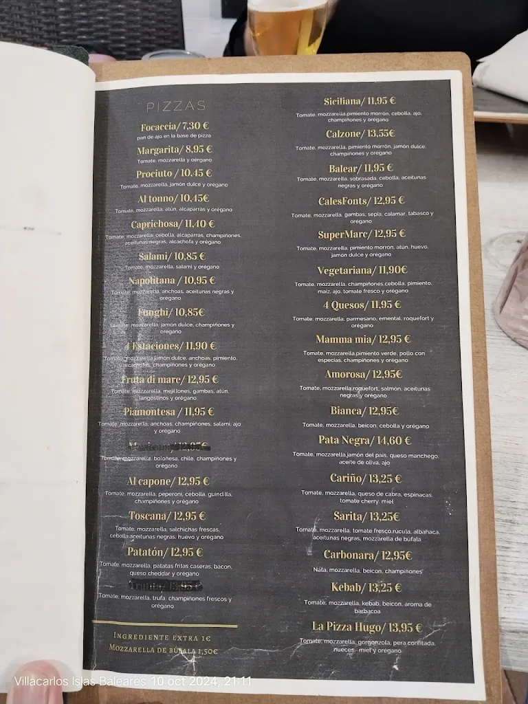 Menu_Caprichosa Pizzaria_Castell Es_image_1