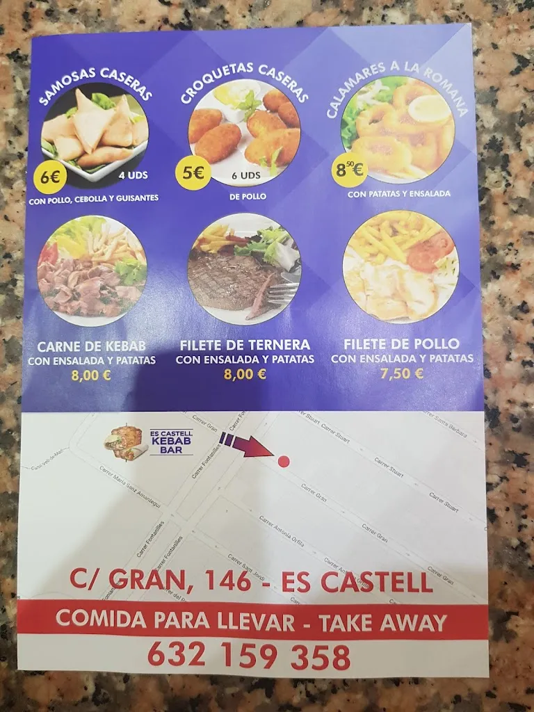 Menü_Es Castell Kebab Bar_Castell Es_Bild_4