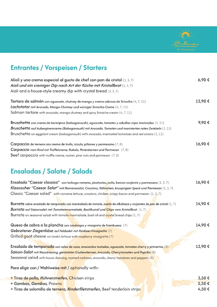 Menu_Sollento - Bar & Restaurant_Cala Rajada_image_3