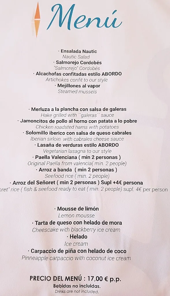 Menü_Restaurante Puerto Blanco_Calp_Bild_1