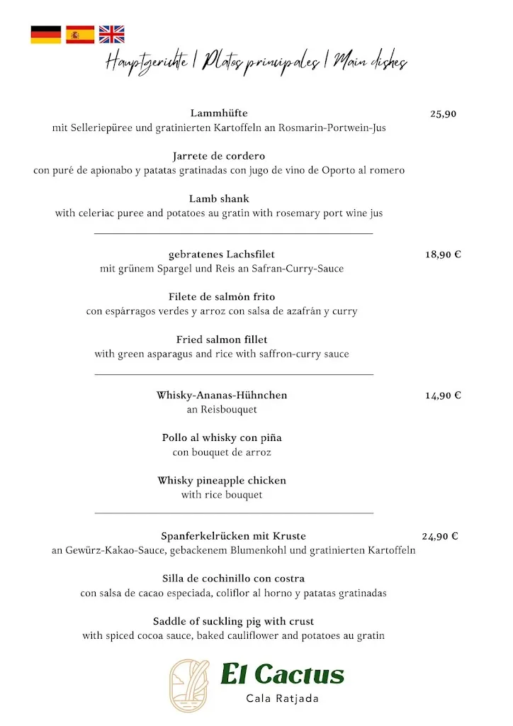 Menu_El-Cactus Restaurant_Cala Rajada_image_1