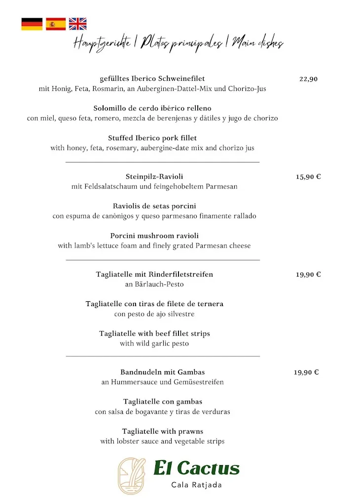 Menu_El-Cactus Restaurant_Cala Rajada_image_3