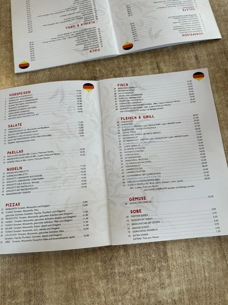 Menu_Rte. LOS OLIVOS Cala Ratjada._Cala Rajada_immagine_1