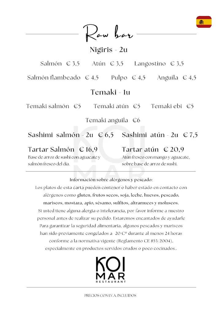 Menu_KOI MAR SUSHI_Cala Rajada_image_1