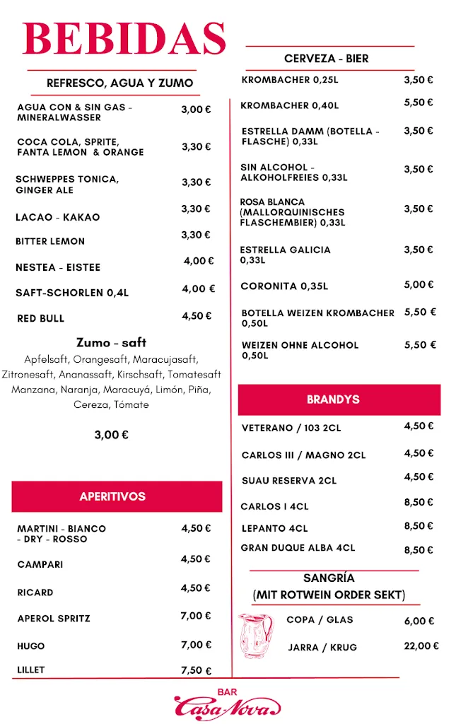 Menu_Bar Casanova_Cala Rajada_image_3