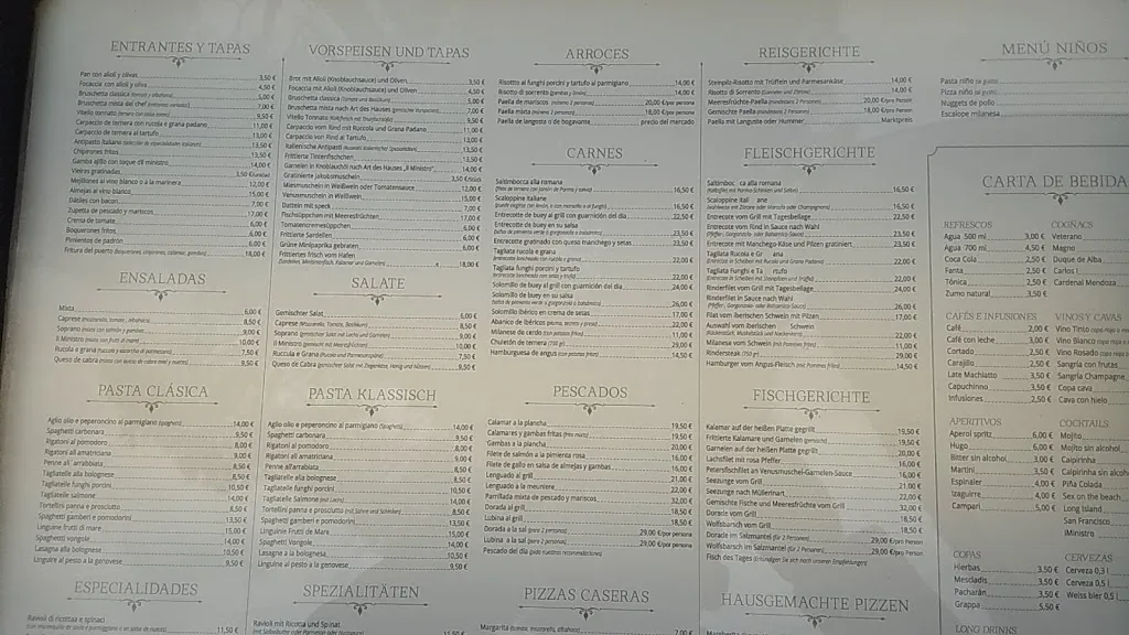 Menu_Il Ministro Restaurant_Cala Rajada_image_2