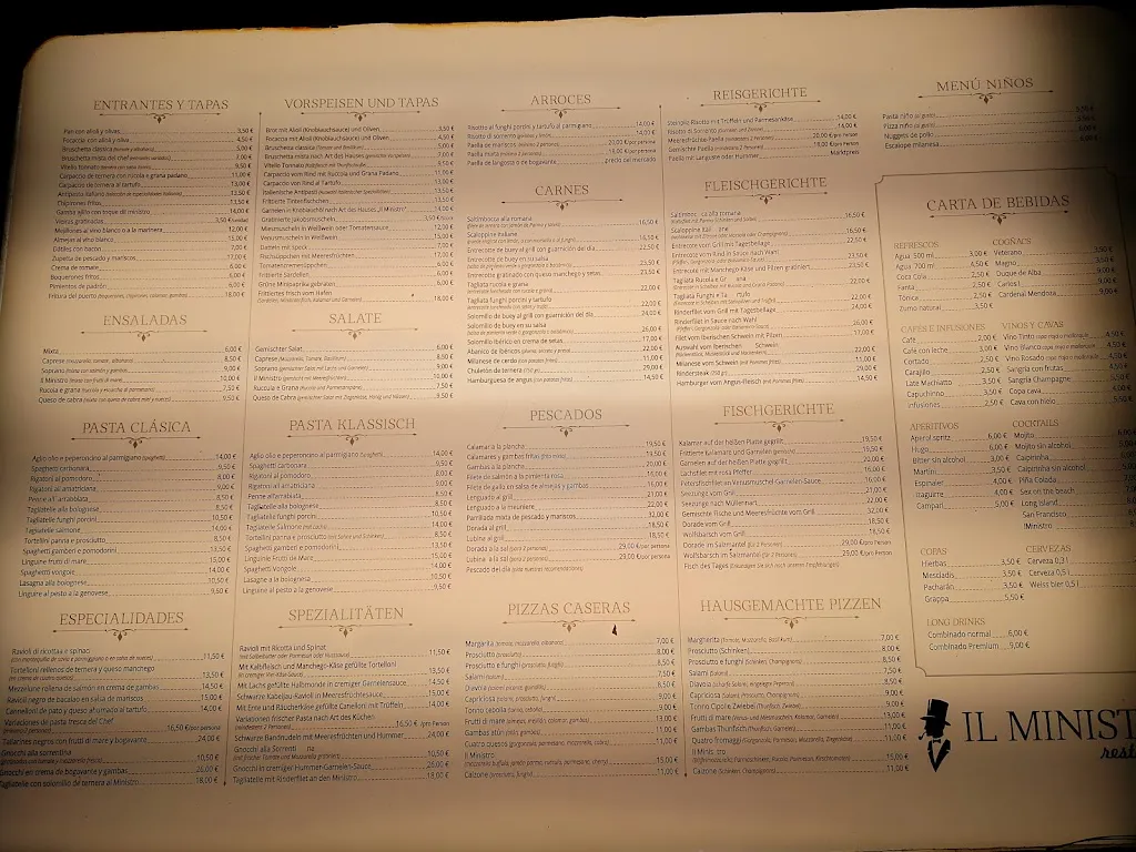 Menu_Il Ministro Restaurant_Cala Rajada_image_3