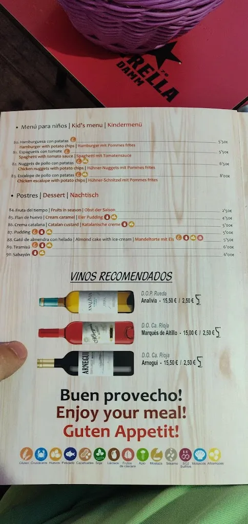 Menu_BAR RESTAURANTE EL RINCON DE JUAN_Cala Rajada_image_1