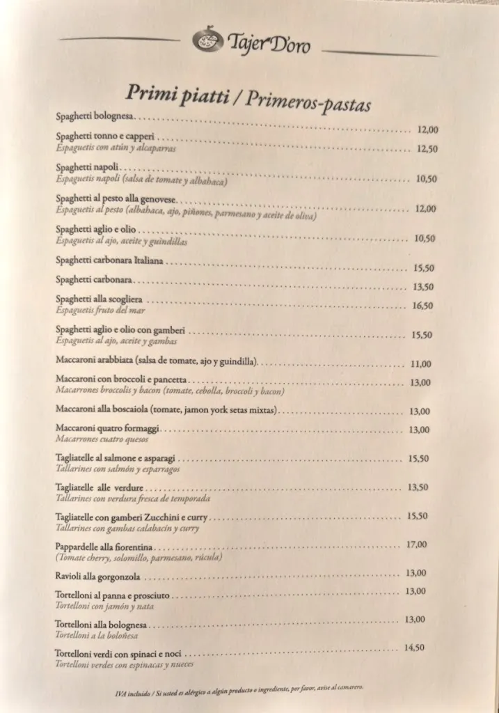 Menu_Tajer D'oro_Consell_image_2