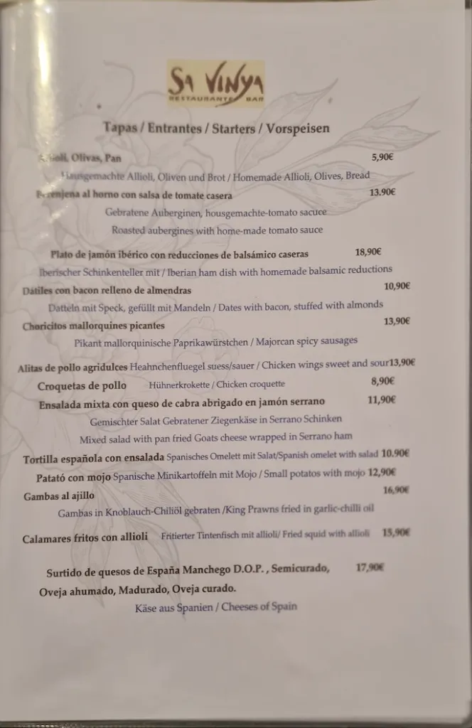 Menu_Restaurant Sa Vinya_Deyá_image_2