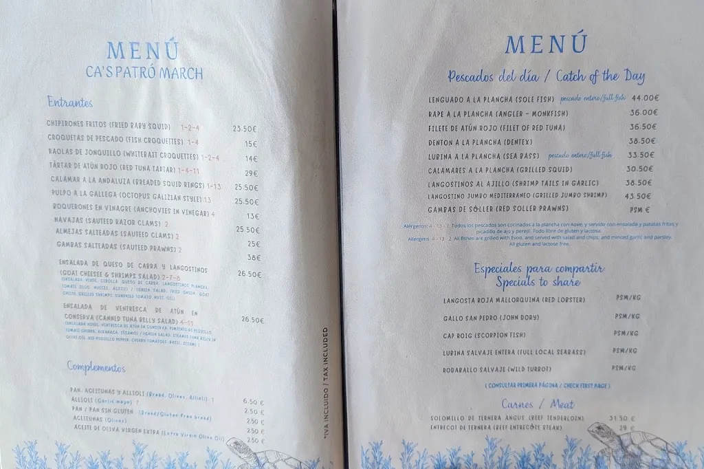 Menu_Ca's Patró March_Deià_image_1