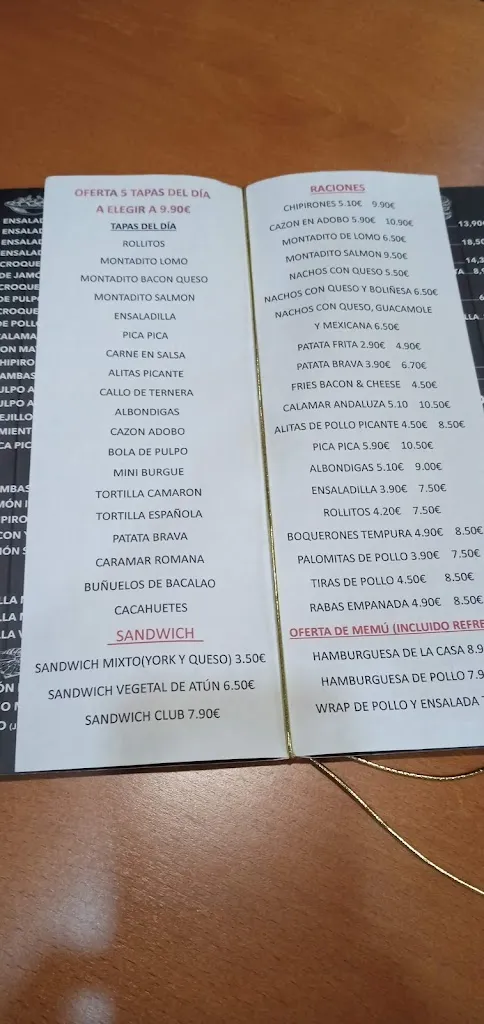 Menu_Bar Restaurante La Rambla Tapas & Coffe_Coll d'en Rabassa_immagine_3