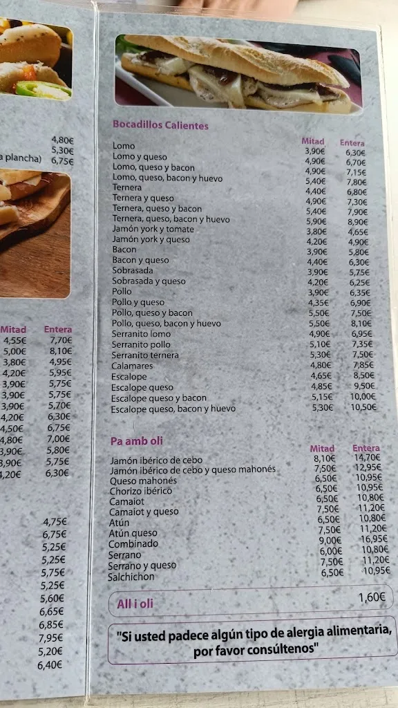 Menu_Bar Restaurante - Casa Iván_Coll d'en Rabassa_image_1