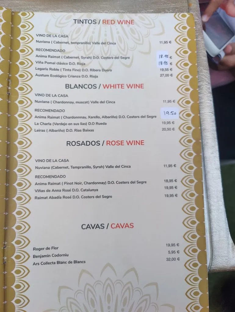 Menu_PUNJABI CURRY ORIGINAL INDIAN RESTAURANT BAR_Calp_image_4