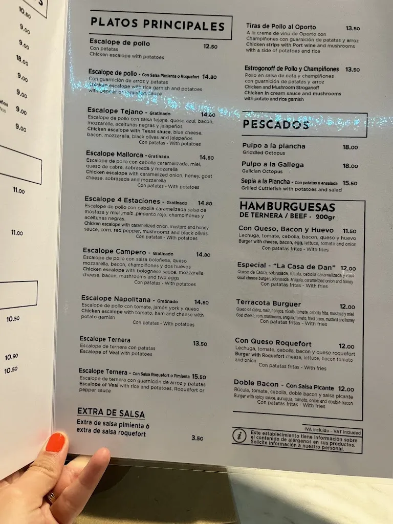 Menu_La Casa De Dan_Coll d'en Rabassa_image_1