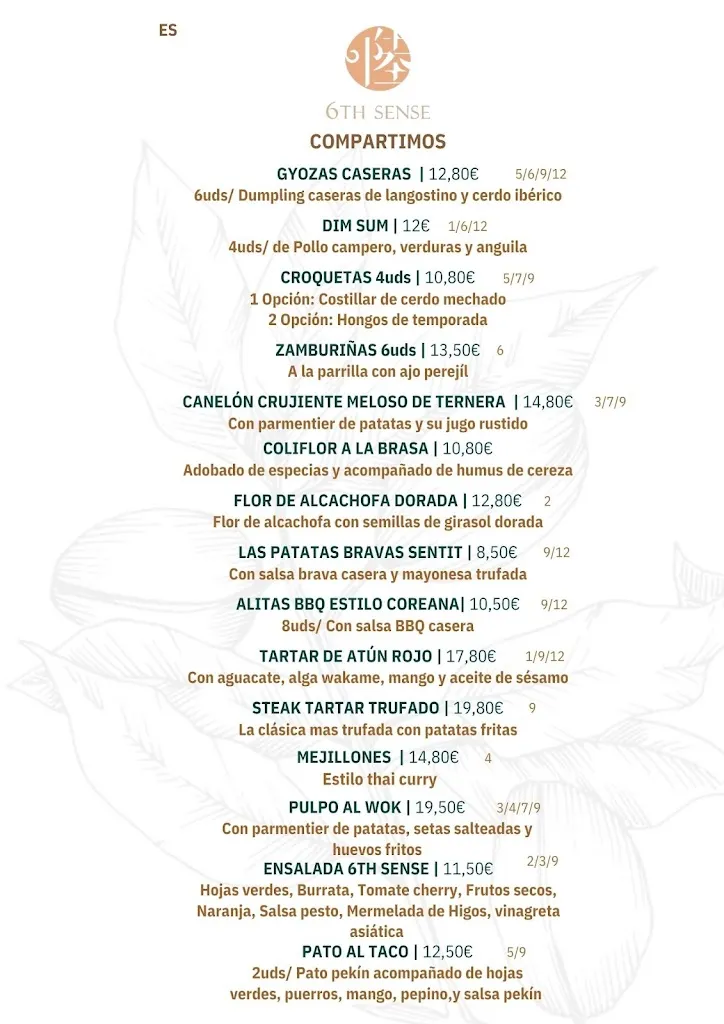 Menu_6th Sense_Coll d'en Rabassa_image_2