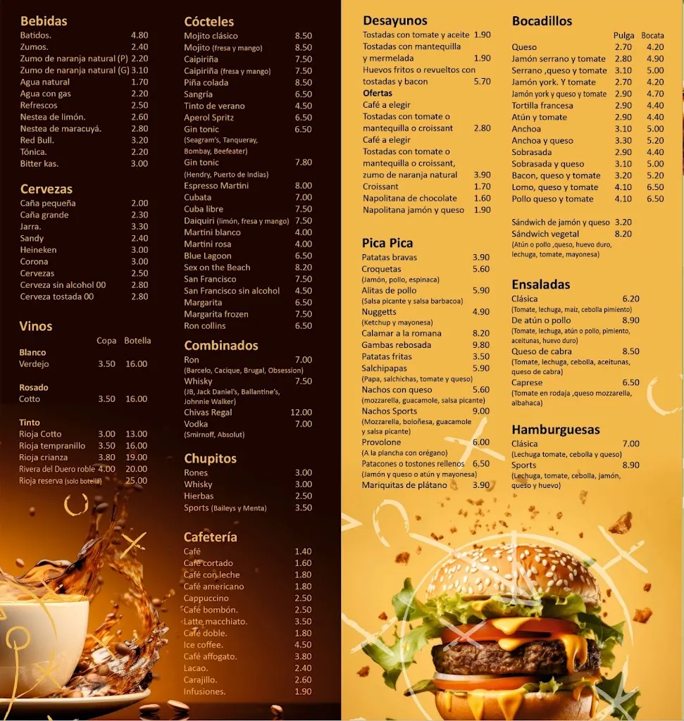 Menu_Sports Café_Coll d'en Rabassa_image_2