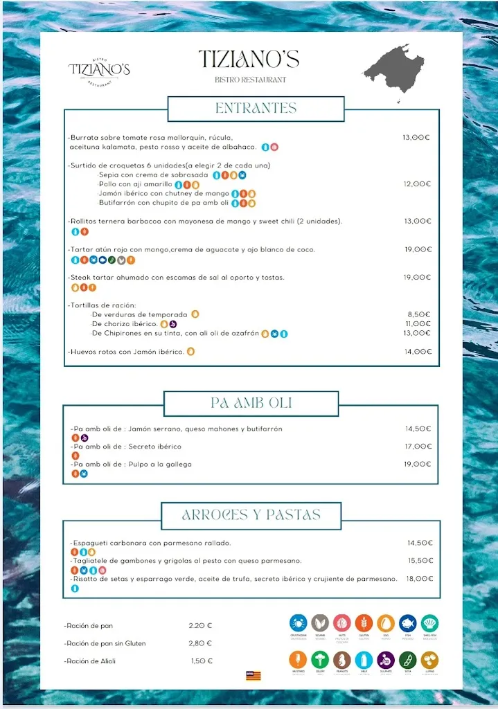 Menu_Tiziano's Bistró Restaurante_Coll d'en Rabassa_image_1