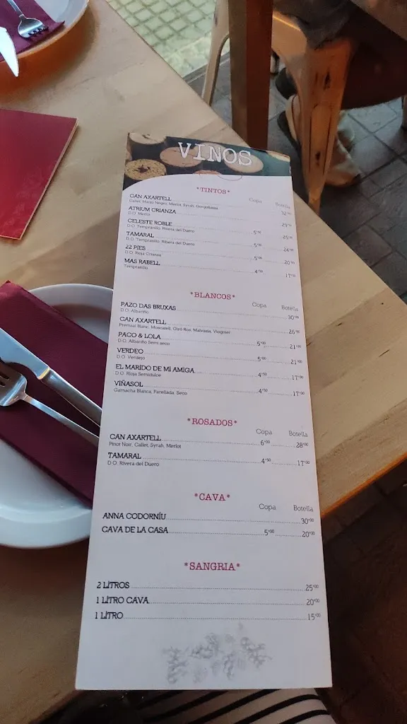 Menu_Tiziano's Bistró Restaurante_Coll d'en Rabassa_image_3