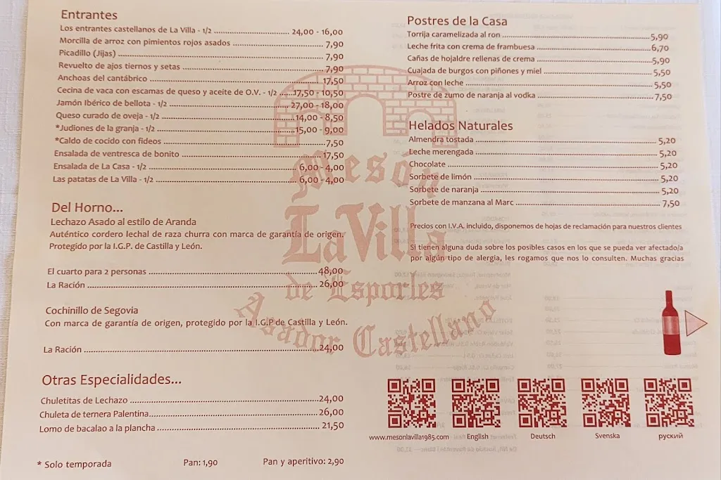 Menu_Mesón La Villa_Esporles_image_4