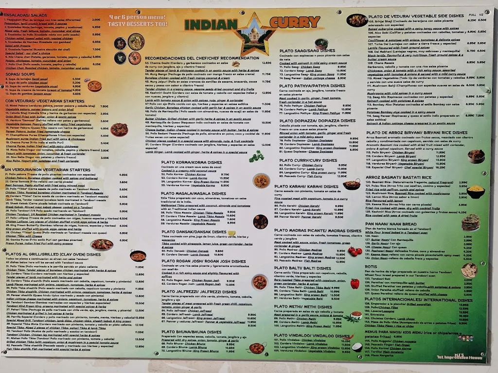 Menu_INDIAN CURRY ORIGINAL INDIAN RESTAURANT BAR_Calp_image_1