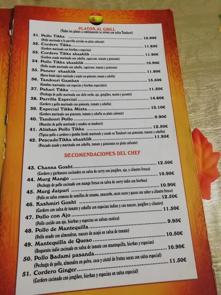 Menu_INDIAN CURRY ORIGINAL INDIAN RESTAURANT BAR_Calp_image_3