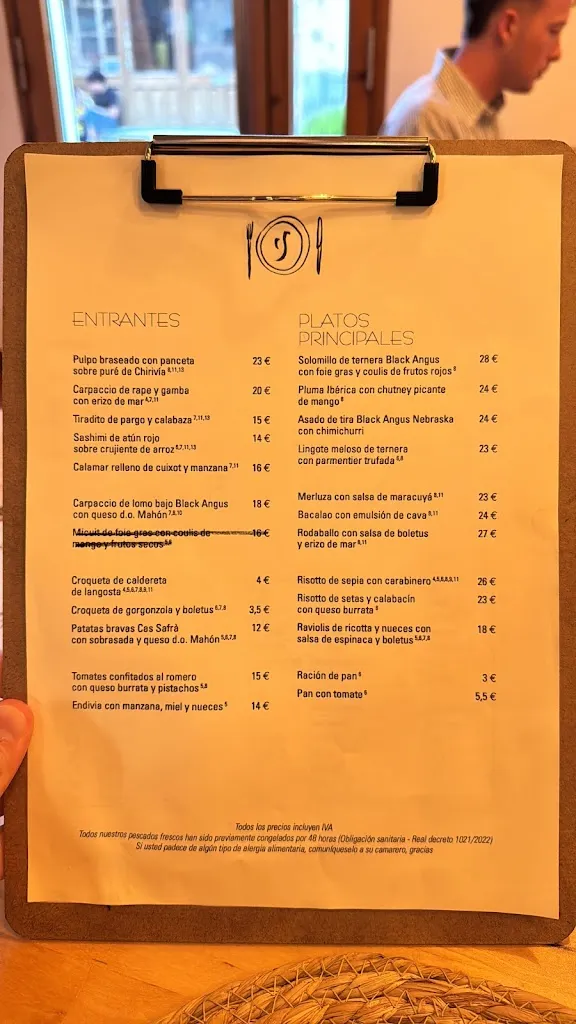 Menu_Cas Safrà Restaurant_Ciutadella de Menorca_image_1