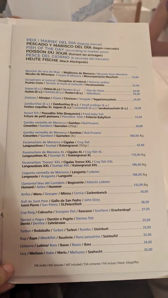Menu_Restaurant S'Amarador - Port de Ciutadella_Ciutadella de Menorca_image_1