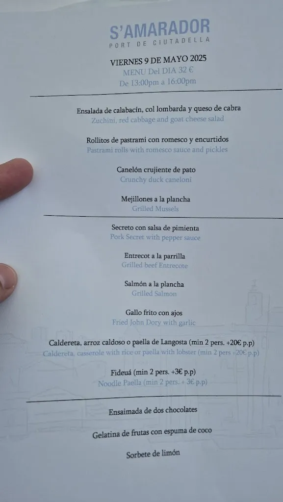 Menu_Restaurant S'Amarador - Port de Ciutadella_Ciutadella de Menorca_image_3