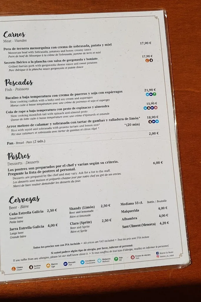 Menu_Bistrot Es Rodol_Ciutadella de Menorca_image_1
