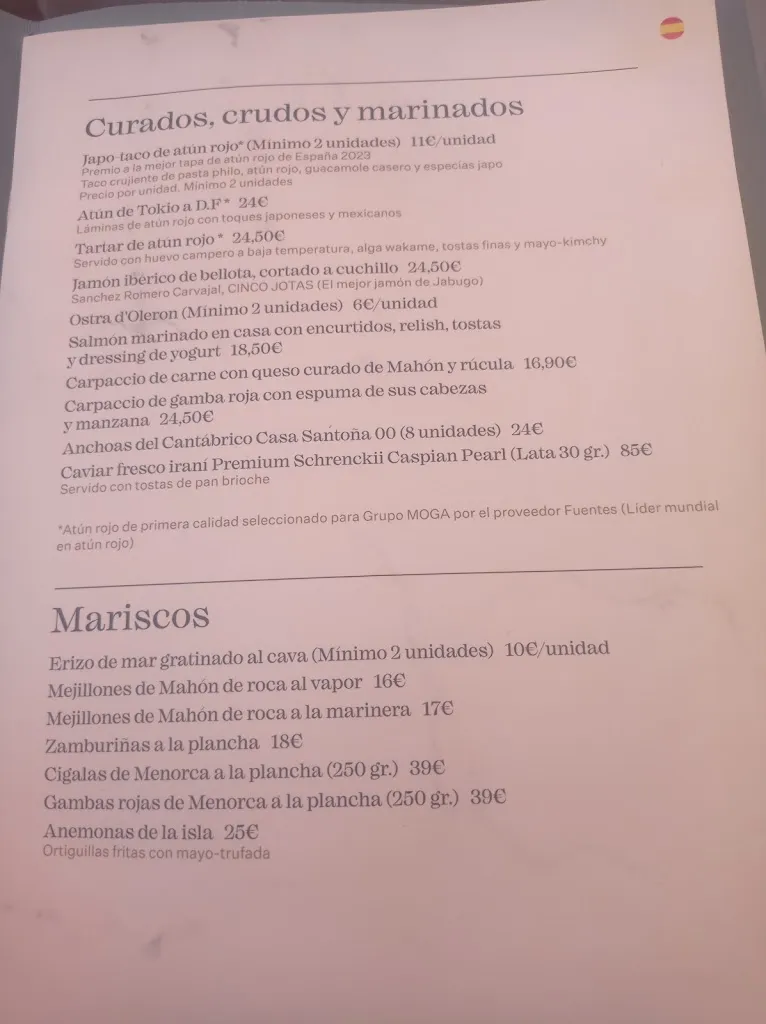 Menu_Restaurante Aquarium Port Ciutadella_Ciutadella de Menorca_image_2