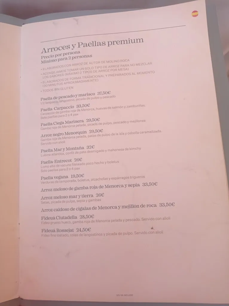 Menu_Restaurante Aquarium Port Ciutadella_Ciutadella de Menorca_image_3