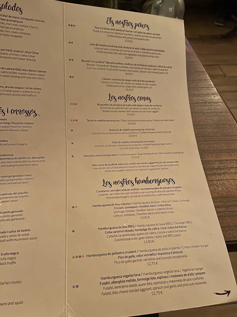 Menu_Cittadella Restaurante pizzeria_Ciutadella de Menorca_image_1