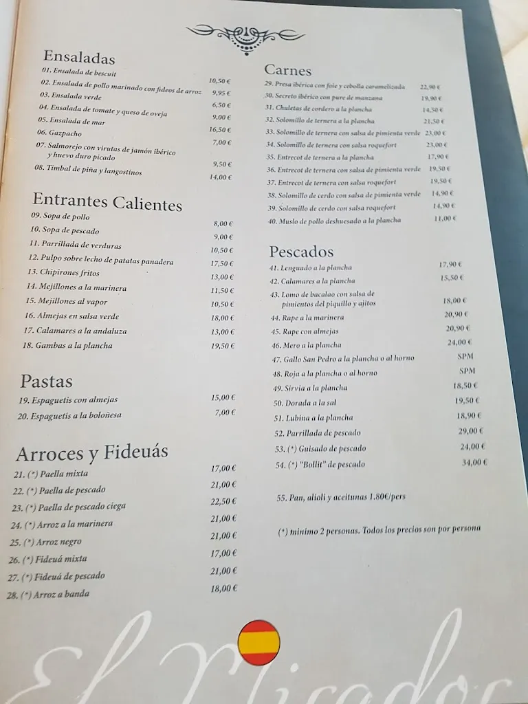 Menu_El Mirador_Formentera_image_1