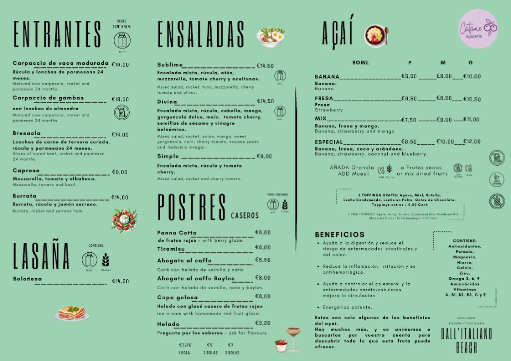 Menu_DALL´ITALIANO BEACH_Ciutadella_image_4