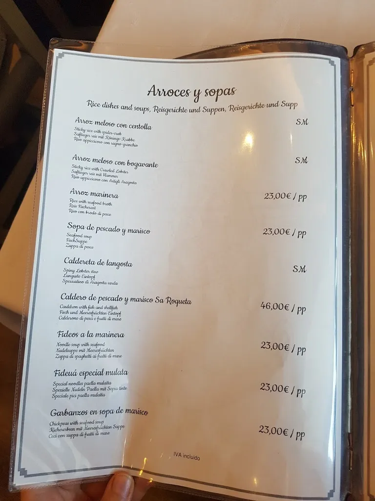 Menu_Restaurant Sa Roqueta_Es Molinar_image_1