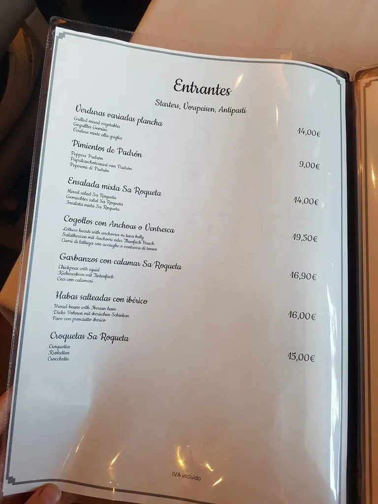 Menu_Restaurant Sa Roqueta_Es Molinar_image_3