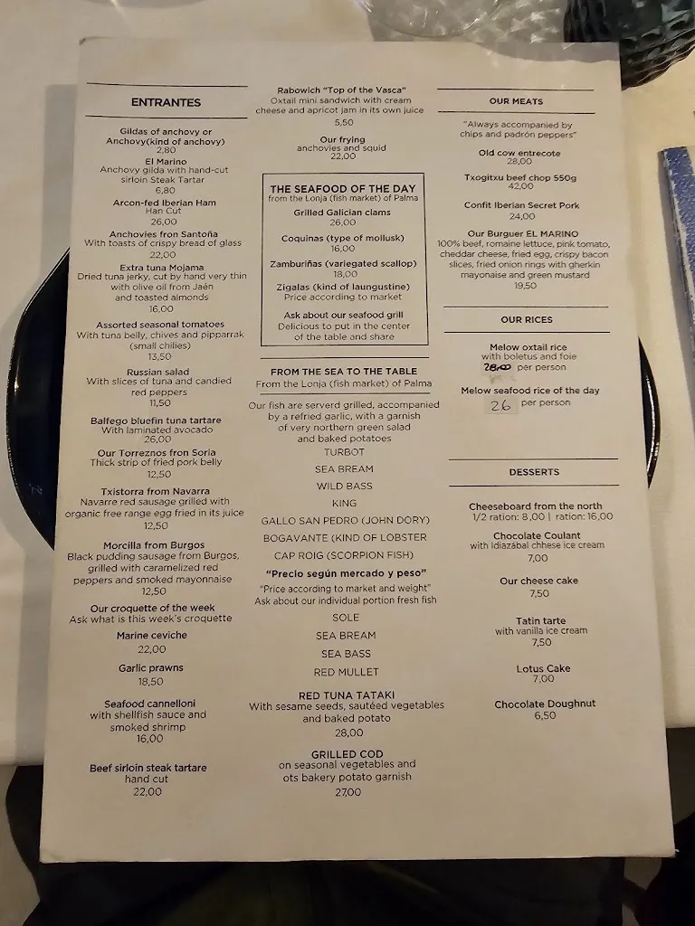 Menu_El Marino Portixol Restaurante_Es Molinar_immagine_2