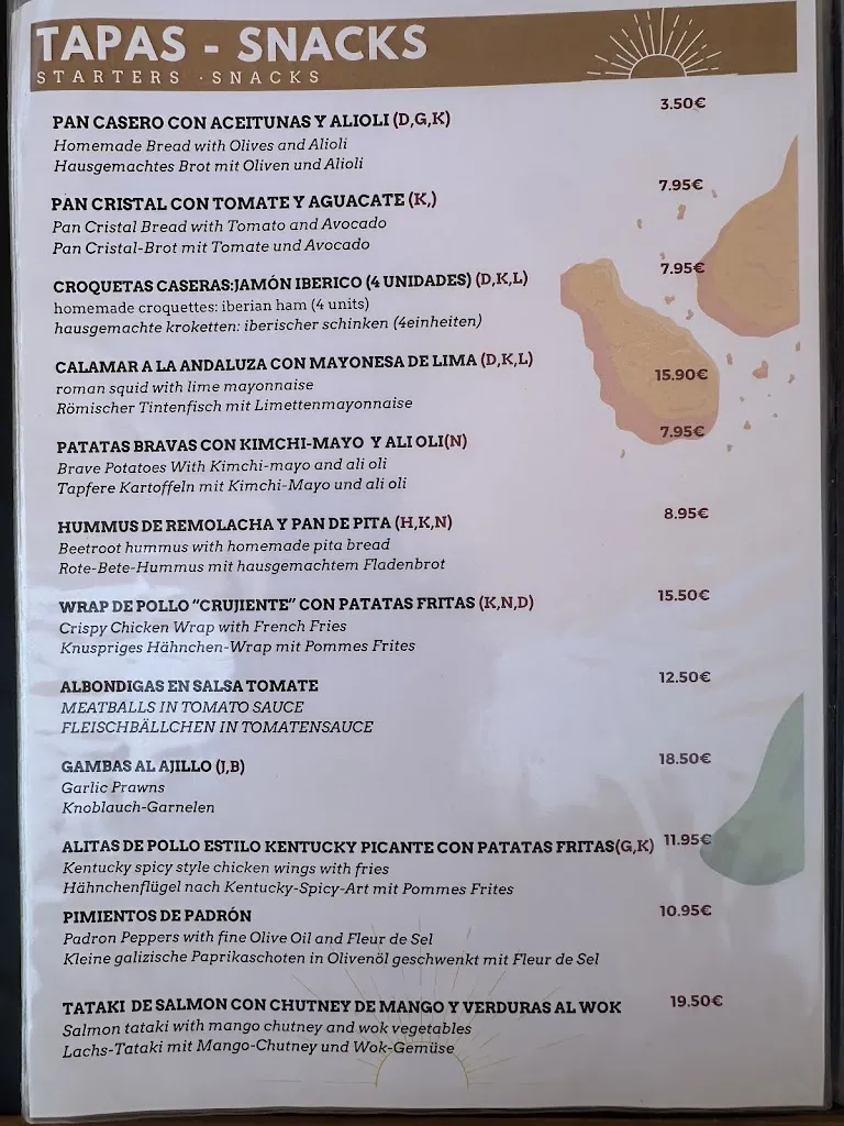 Menu_Sunny Restaurant Portixol_Es Molinar_image_1
