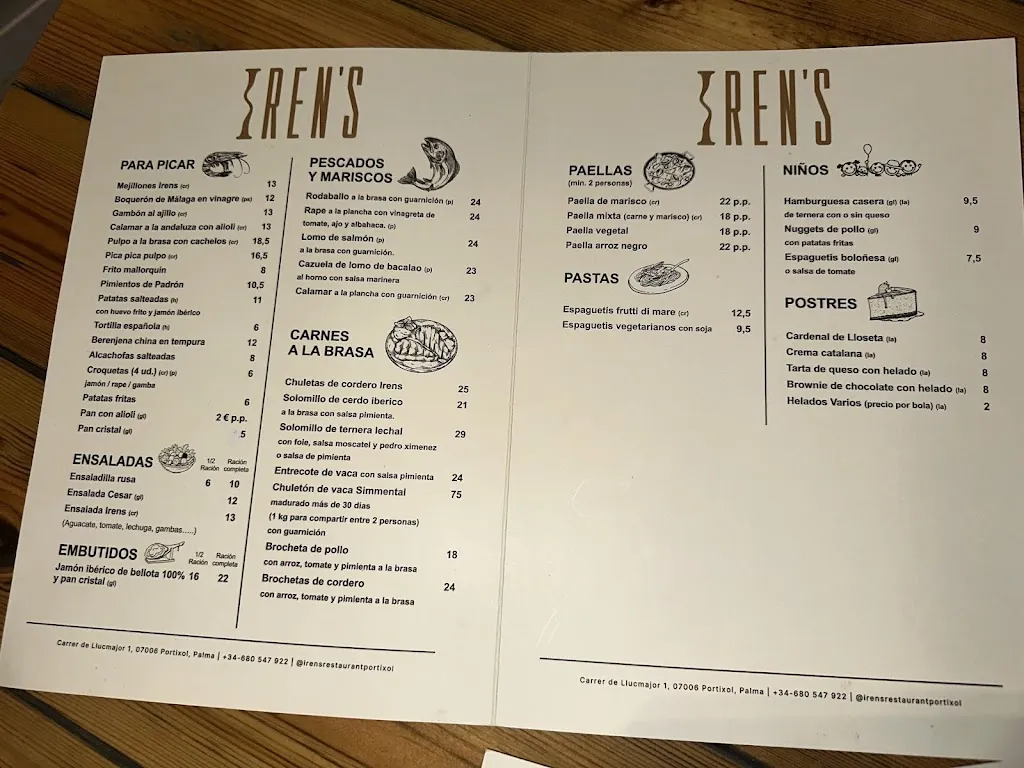 Menu_Irens Restaurante_Es Molinar_image_2