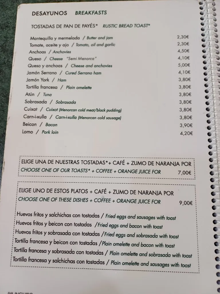 Menu_Restaurant Loar Ferreries_Ferreries_image_1