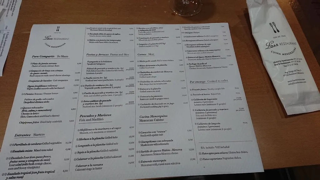 Menu_Restaurant Loar Ferreries_Ferreries_image_3