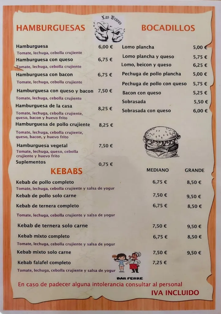 Menu_Bar ferre Las bravas_Ferreries_image_4