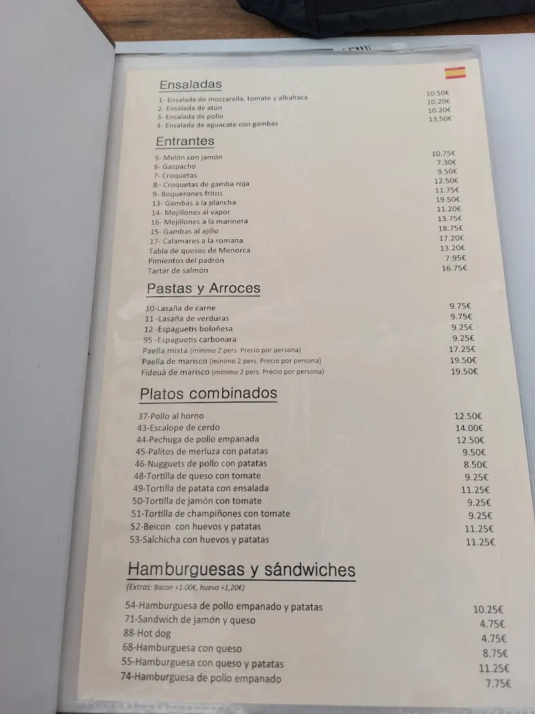 Menu_Bar Restaurant Aquario Cala Galdana_Ferreries_image_2