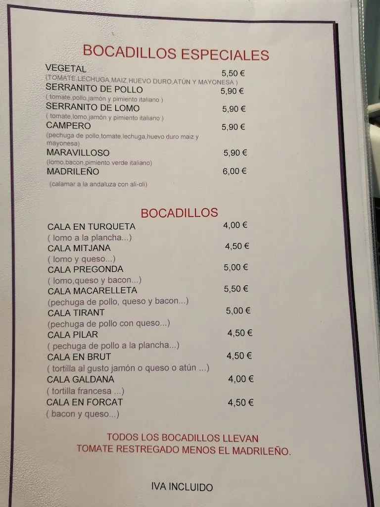 Menu_Bar ferre_Ferreries_image_1