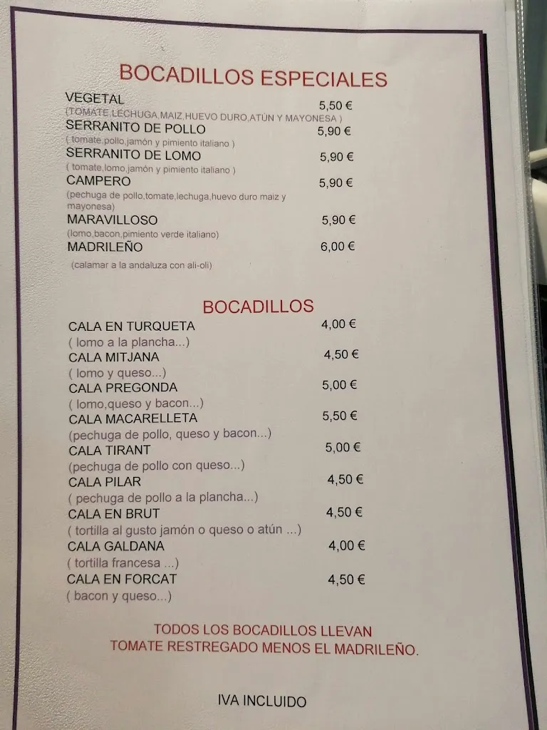 Menu_Bar ferre_Ferreries_image_2